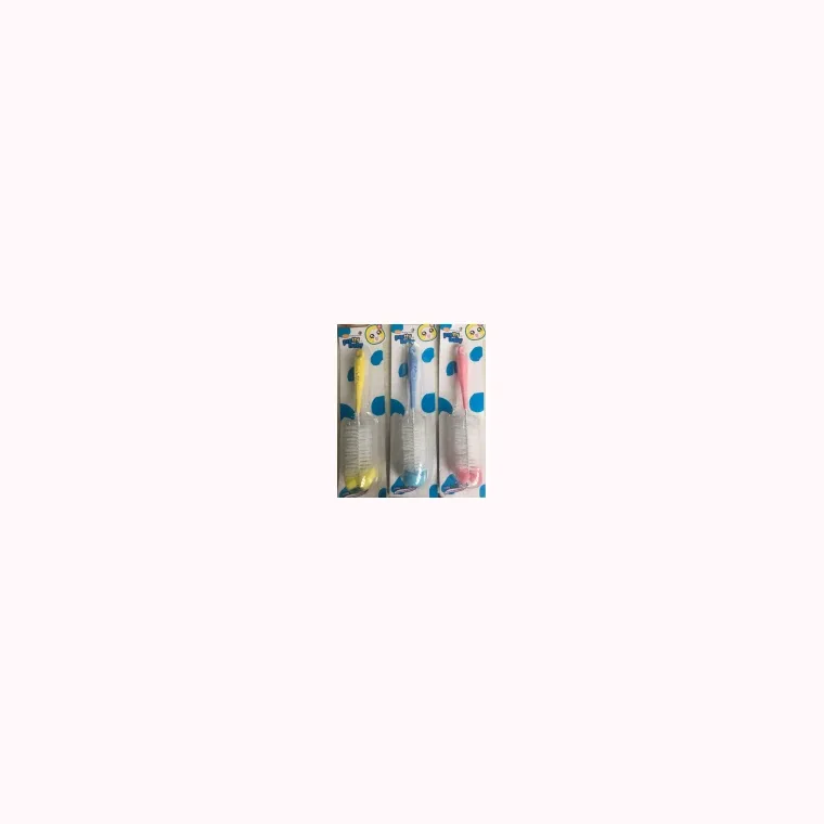 Bottle brush set (oPP bag), listed in pink, blue, yellow