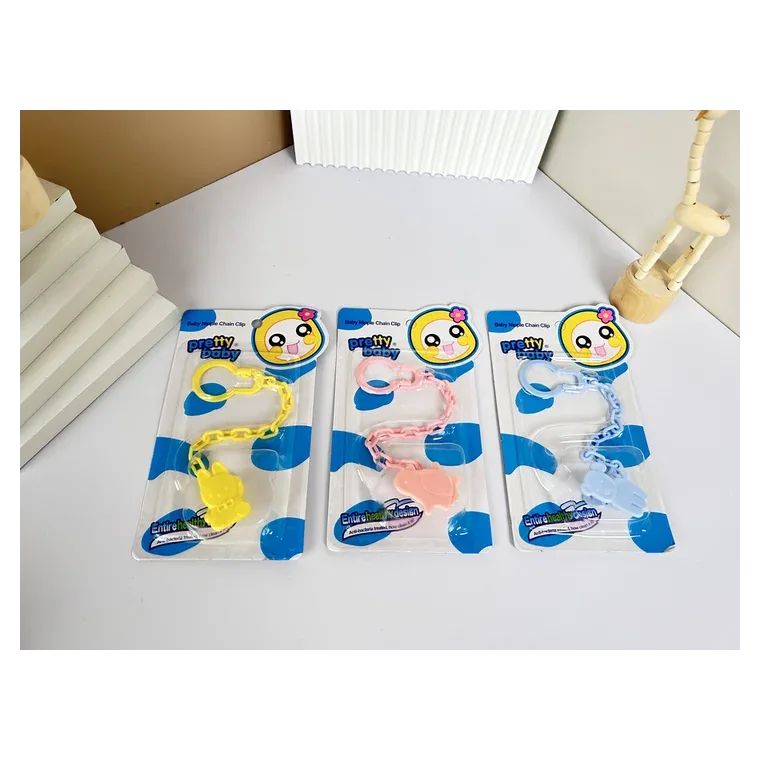 Pacifier chain, listed in pink, blue, yellow