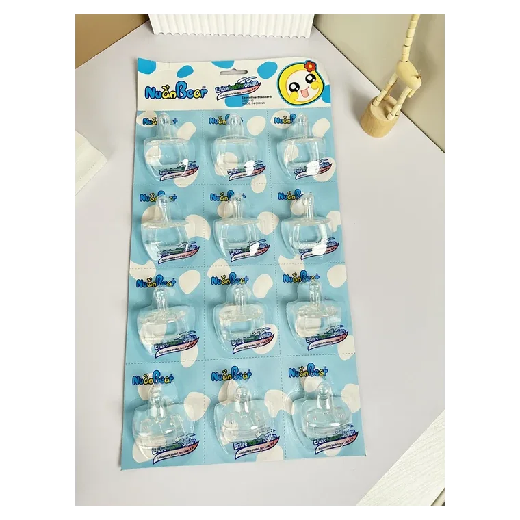 Round head pure silicone pacifier 12pcs - blister, listed in as photo