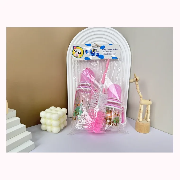 PP Bag Baby Bottle set 4-piece set, listed in Pink,  Blue