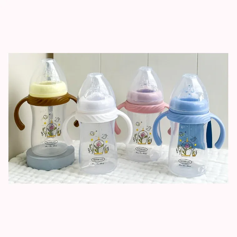 New 180mIPP wide-mouthed baby bottle, listed in white