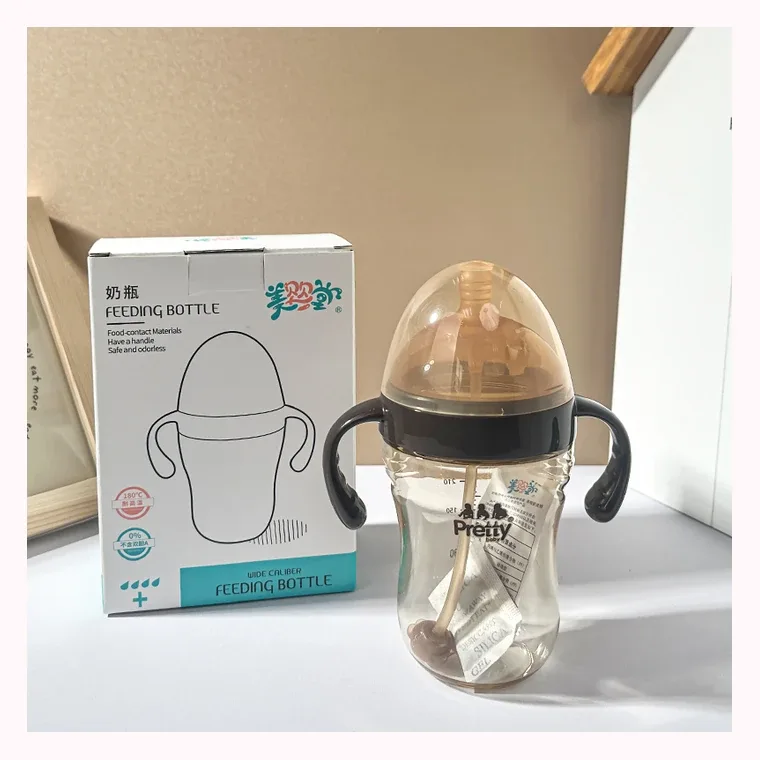 300ml super wide neck PPSU bottle, listed in khaki