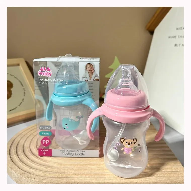 180mL automatically wideneck small bottles with handle, listed in Pink,  Blue