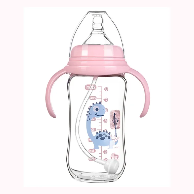 260mL Crystal rhinestone Glass Wide-necking bottle, listed in Pink,  Blue