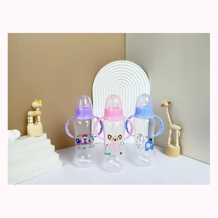 280mL handle anti-colic arc large bottle without straw, listed in Pink,  Blue,  Green,  Purple