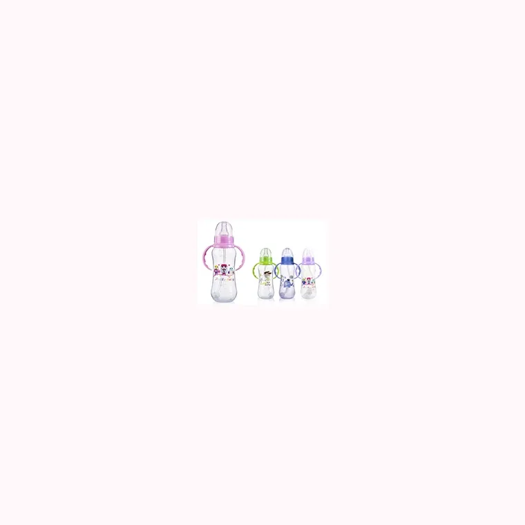 280mL handle anti-colic arc large bottle with straw, listed in Pink,  Blue,  Green,  Purple