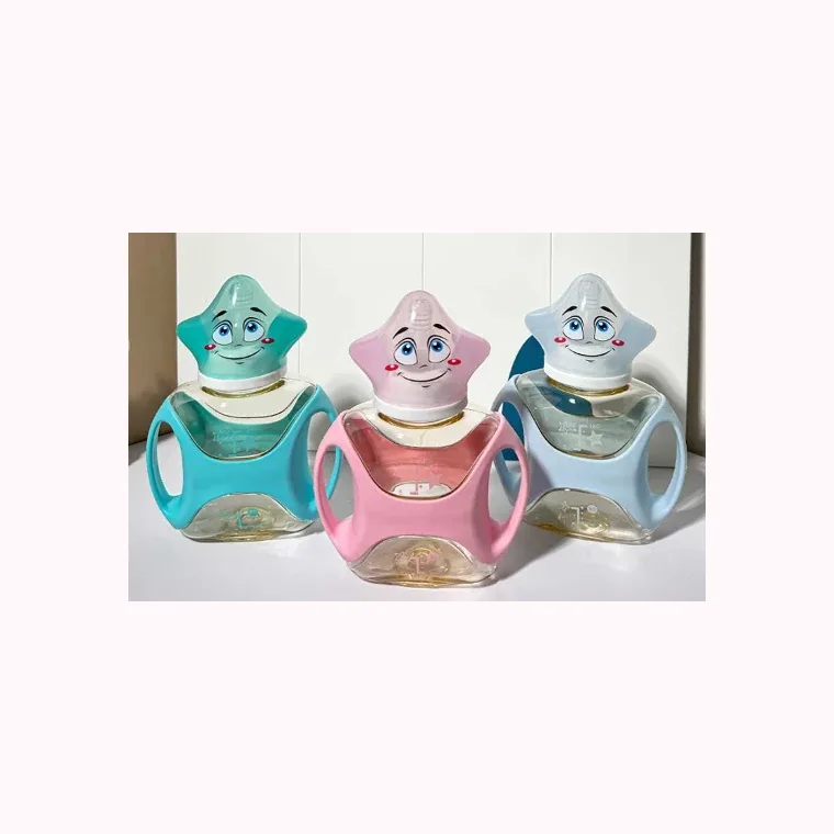 180ml five-pointed Star samll baby bottle with handle, listed in pink, green, grey