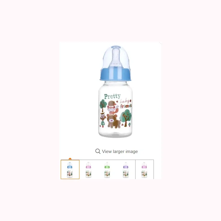 125ml Straight Bottle (PP), listed in Pink,  Blue,  Green,  Purple