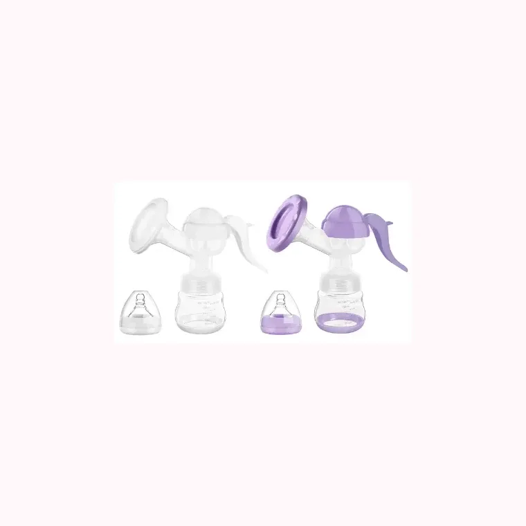 Portable Manual Breast Pump, listed in white, purple