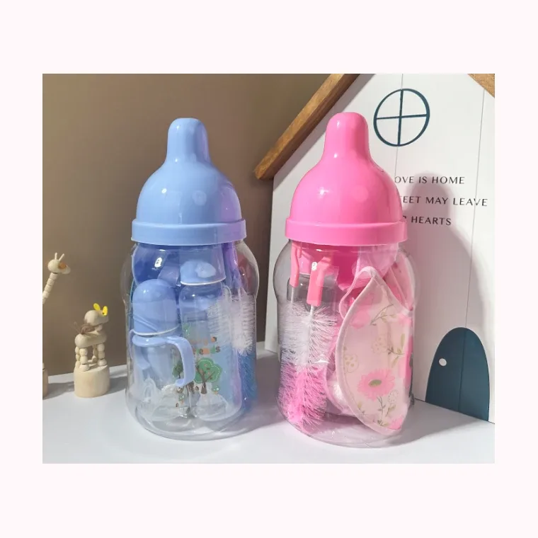 Bucket set of baby bottles, listed in Pink,  Blue