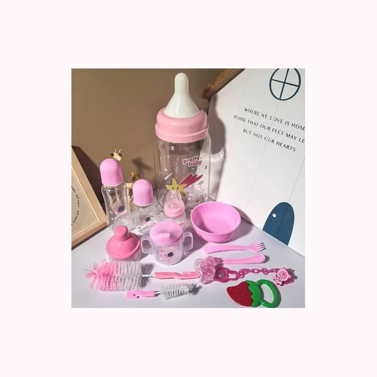 Bucket set of baby bottles 12-piece set, listed in Pink,  Blue