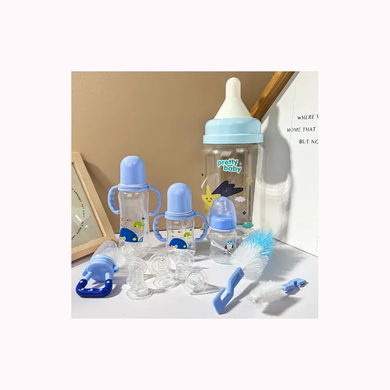 Bucket set of baby bottles 12-piece set, listed in Pink,  Blue