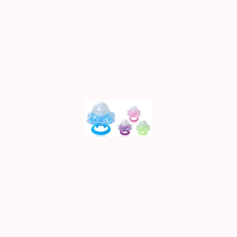 Butterfly-type comfortable pacifier(round head), listed in pink, blue, green, purple